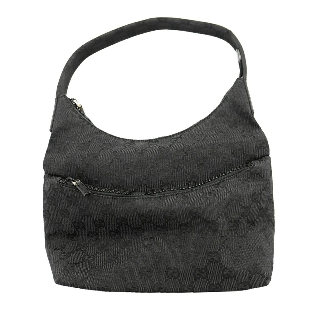 Gucci Shoulder Bag GG Canvas 001 3386 Black Women's